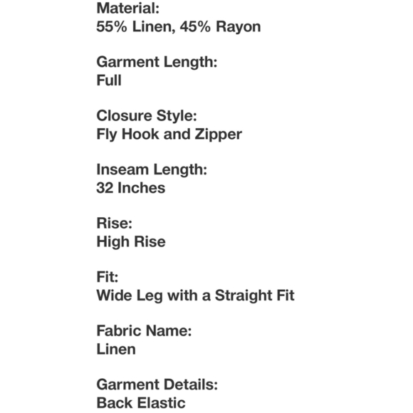 A New Day High Rise Linen Wide Leg Fluid pants Blue - Picture 13 of 13